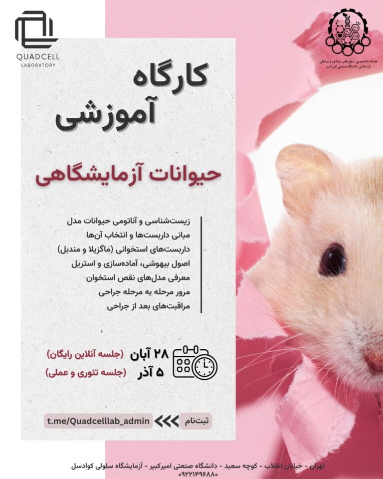 کارگاه حیوانی آموزشی کار با حیوانات آزمایشگاهی - آذر 1404