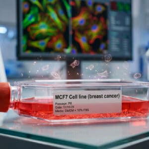 فلاسک شامل سلول های سرطان پستان mcf7